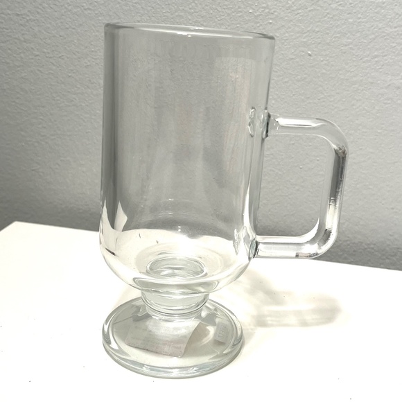 NEW Irish coffee glass mug with handle, clear, from OUR TABLE - Picture 1 of 5